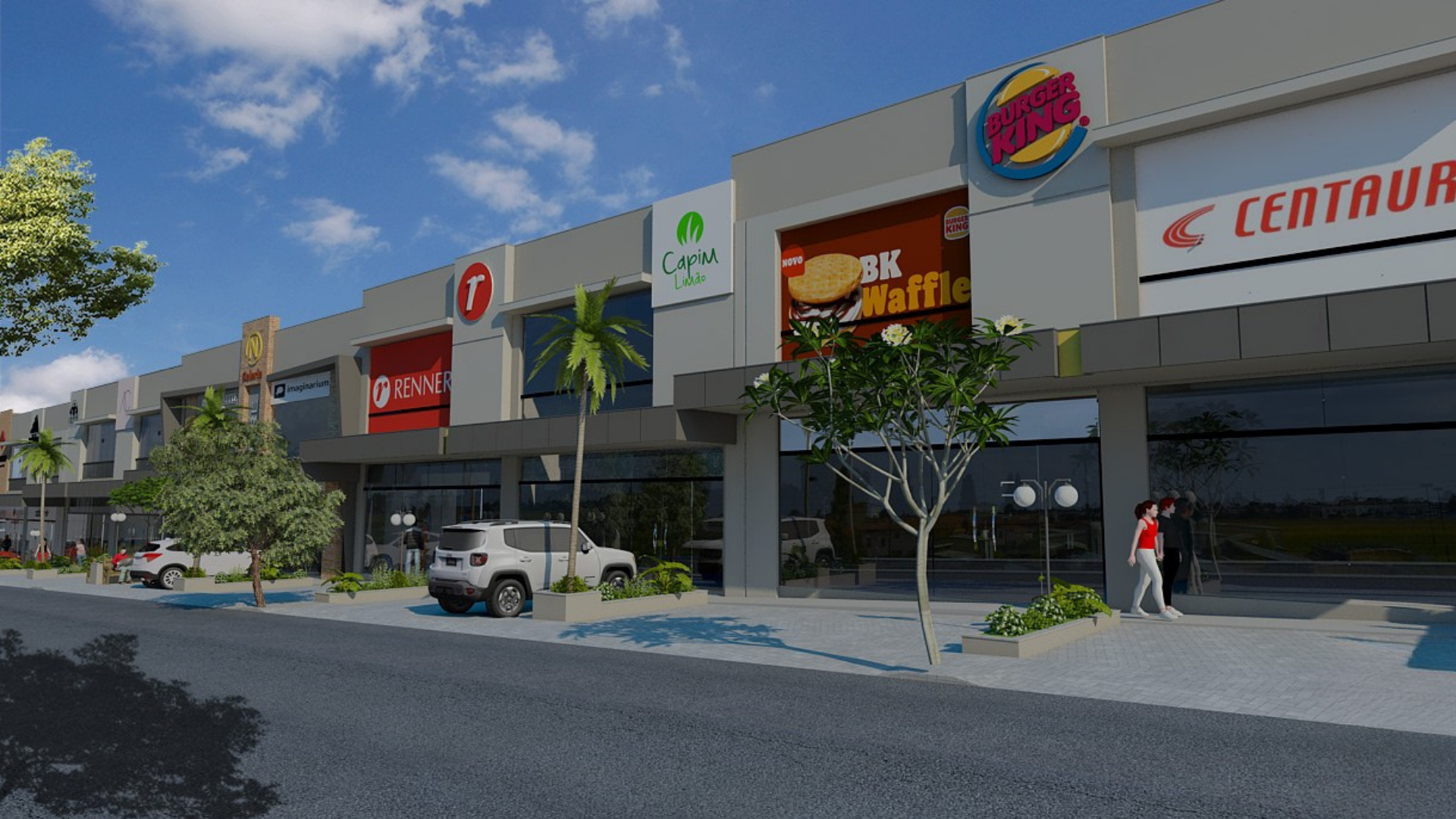 Projeto arquitetônico da Galeria Nobre desenvolvido pelo escritório Natanael Ribeiro Arquiteto, unindo estética, funcionalidade e identidade comercial.