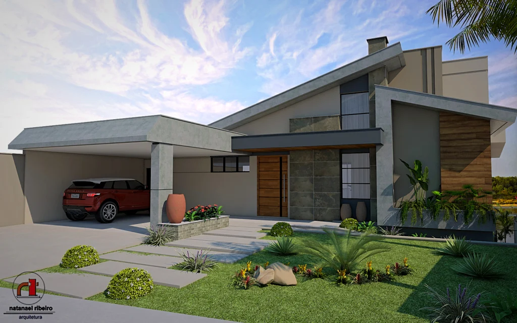 Casa R&F, projeto residencial assinado por Natanael Ribeiro Arquiteto em Alfenas, MG.