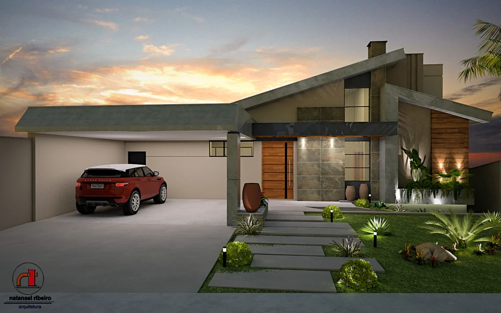 Casa R&F, projeto residencial assinado por Natanael Ribeiro Arquiteto em Alfenas, MG.