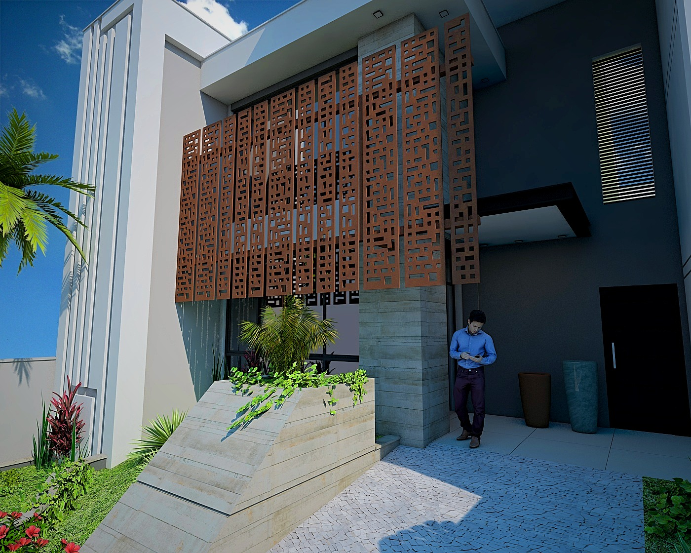 Clínica LE, projeto arquitetônico desenvolvido pelo escritório Natanael Ribeiro Arquiteto em Alfenas, MG.