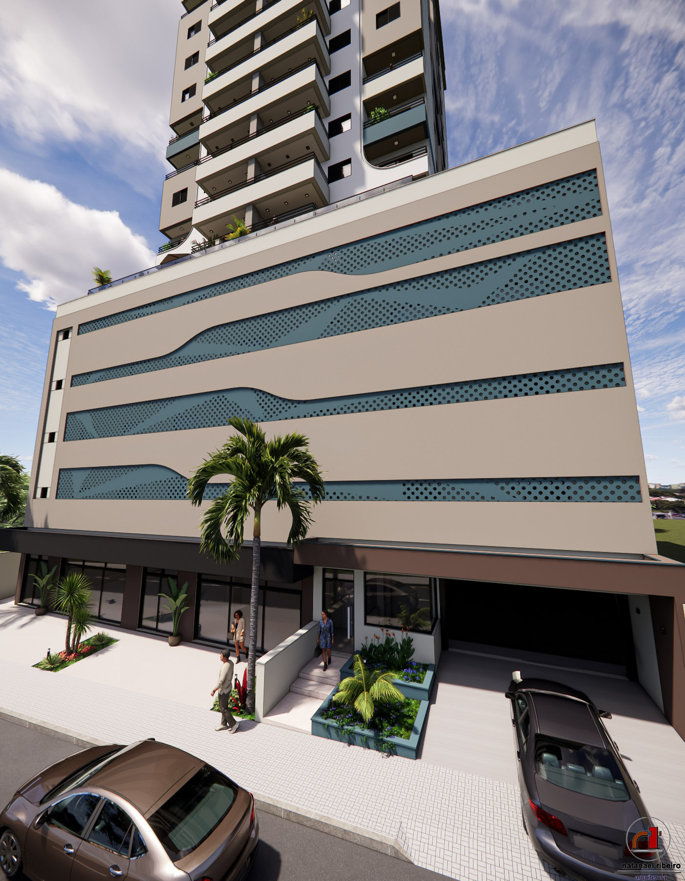 Projetos de edifícios desenvolvidos pelo escritório Natanael Ribeiro Arquitetura em Alfenas e região, com foco técnico e funcional.