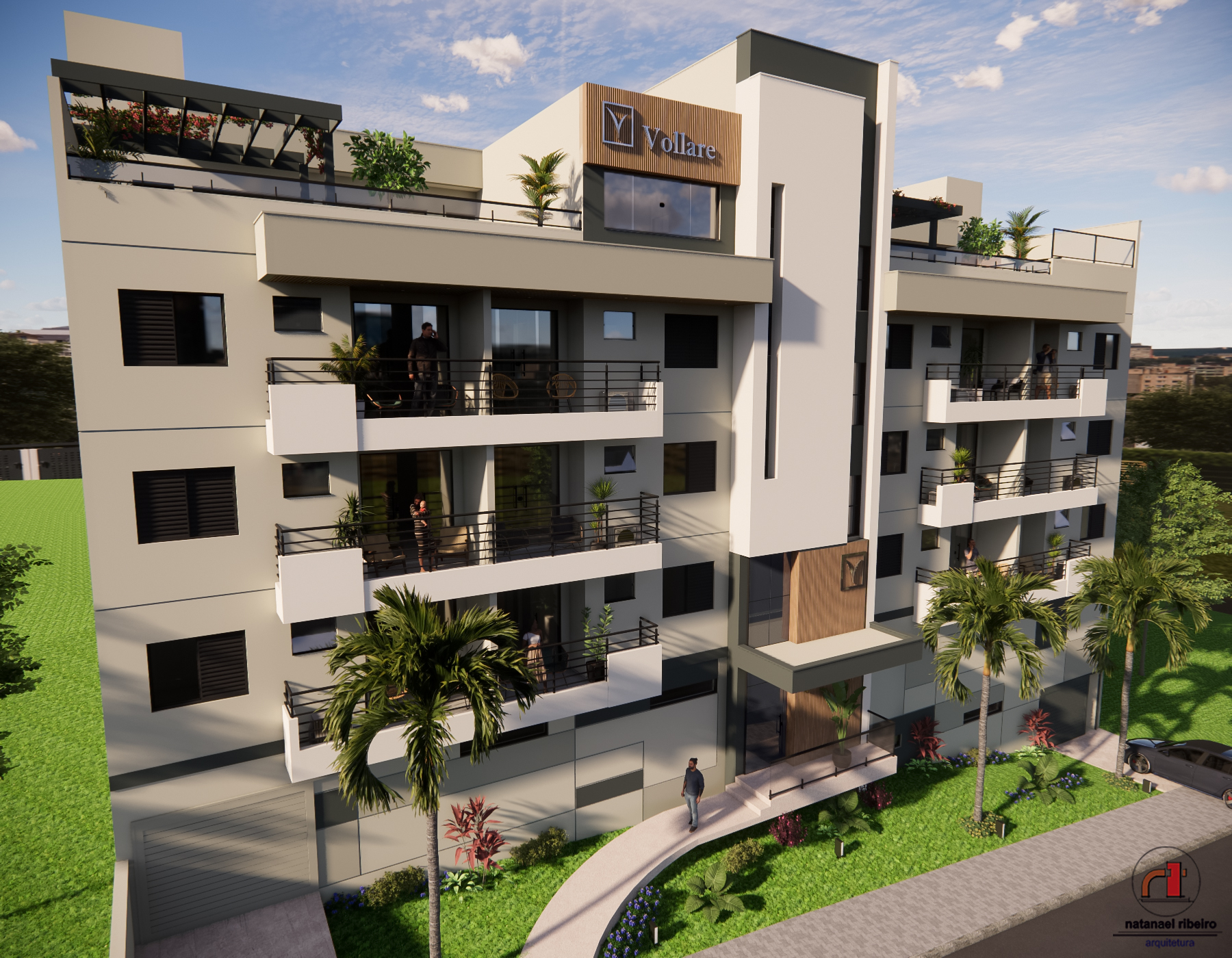 Projetos de edifícios desenvolvidos pelo escritório Natanael Ribeiro Arquitetura em Alfenas e região, com foco técnico e funcional.